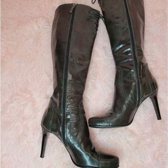 Icone Black Leather Knee High Boots – Size 37 (Made in Italy) - Picture 10 of 16